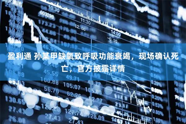 盈利通 孙某甲缺氧致呼吸功能衰竭，现场确认死亡，官方披露详情